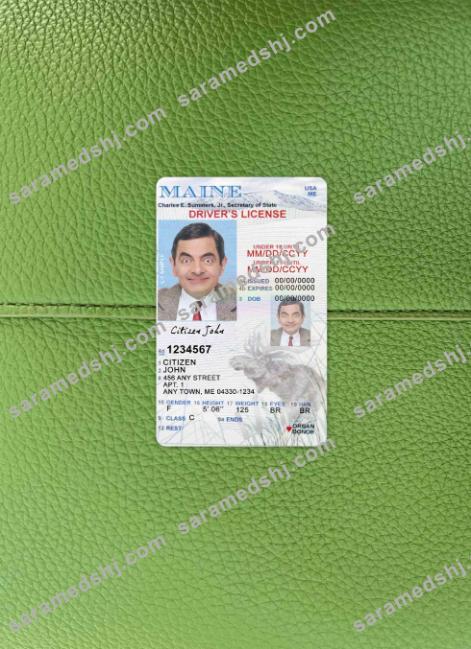 USA Maine driving license under 21 photolook FRONT